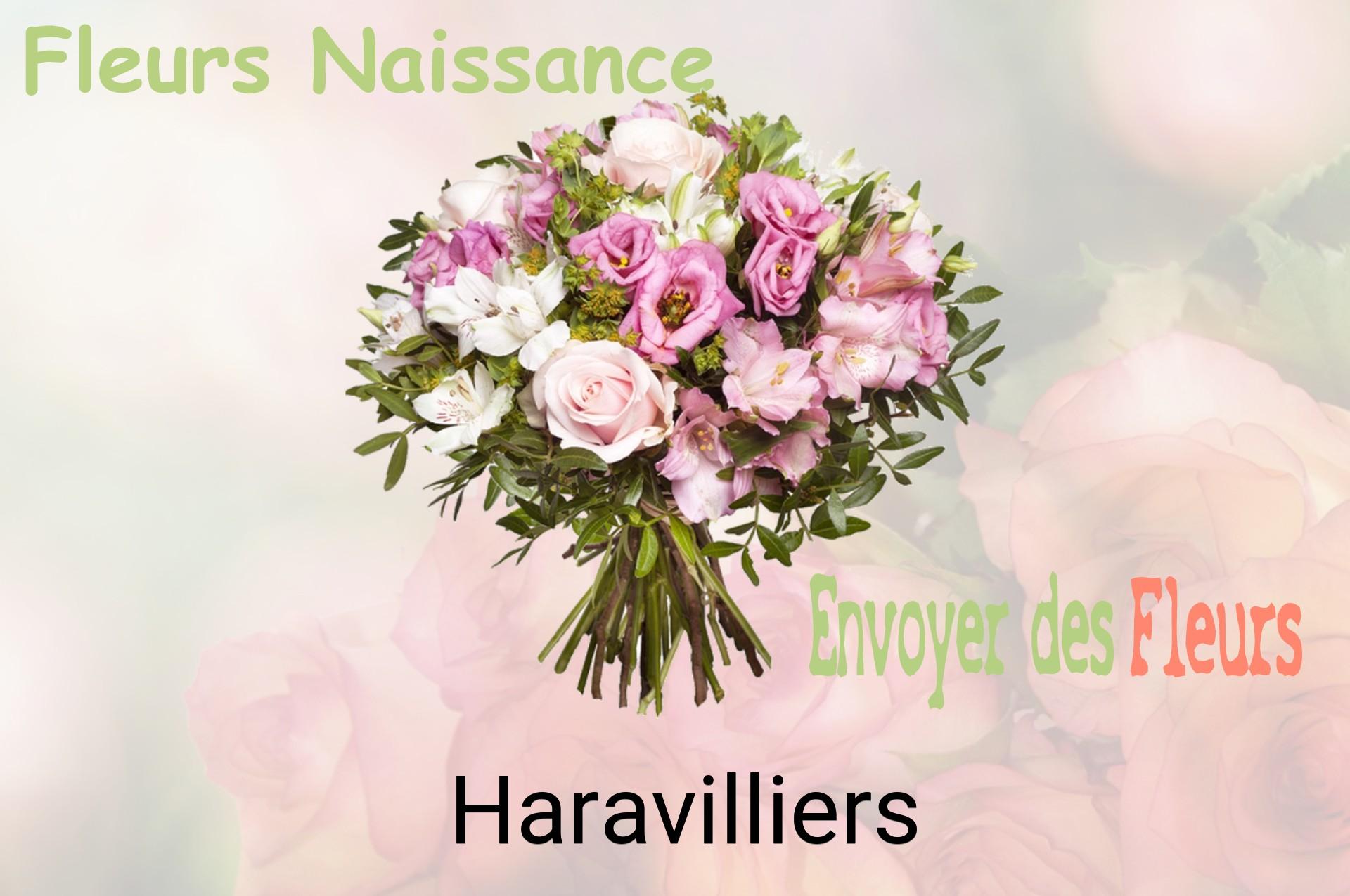 Bouquet de fleurs de naissance livré à Haravilliers