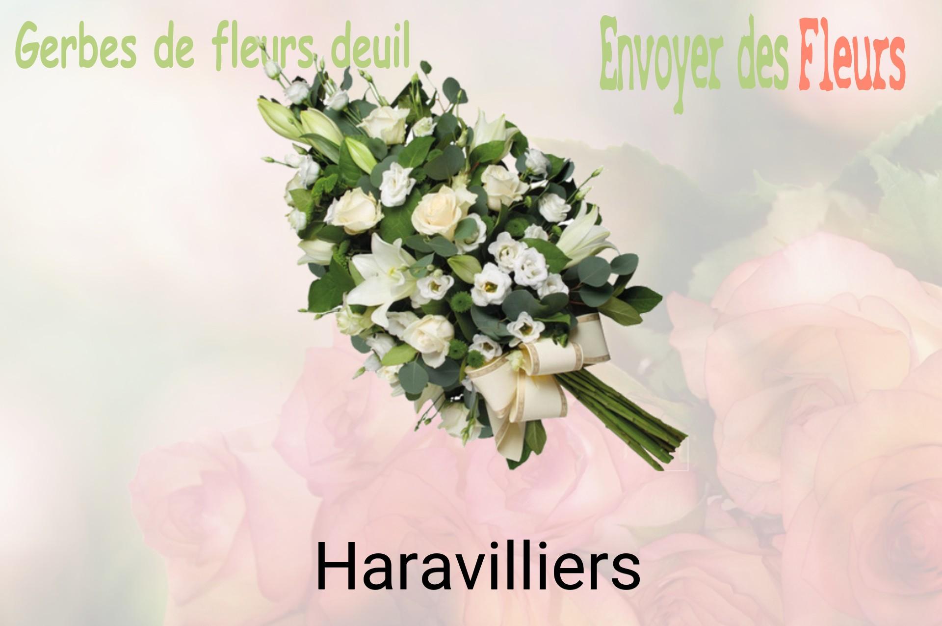 Gerbe de fleurs de deuil livrée à Haravilliers